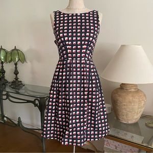 Kate Spade Black and Red Patterned Dress